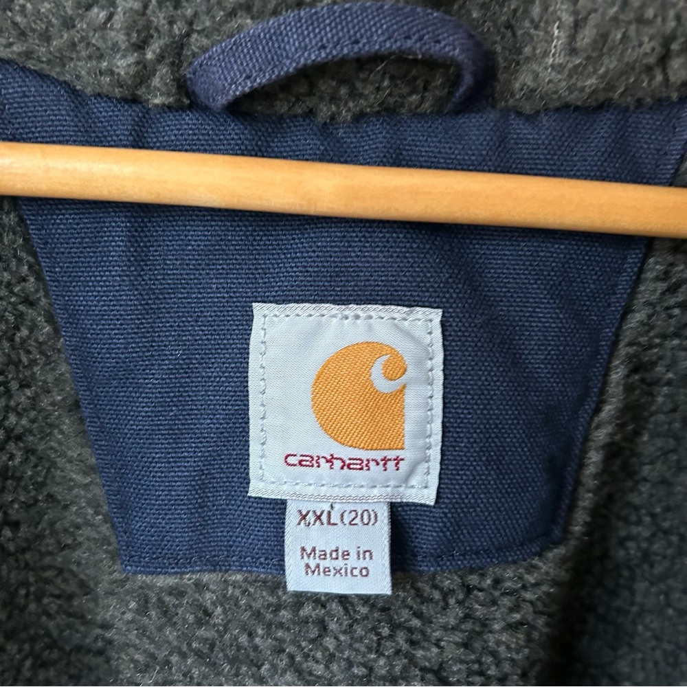 Carhartt Sierra Washed Duck Sherpa Lined Canvas Jacket Blue Women’s XXL - Picture 6 of 9